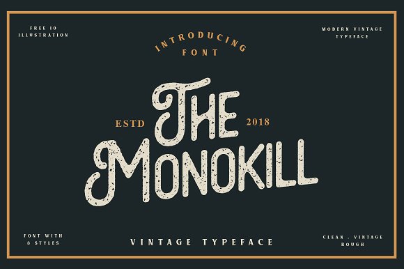 The Monokill – 3 Font With Extras插图
