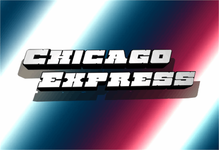 Chicago Express font插图