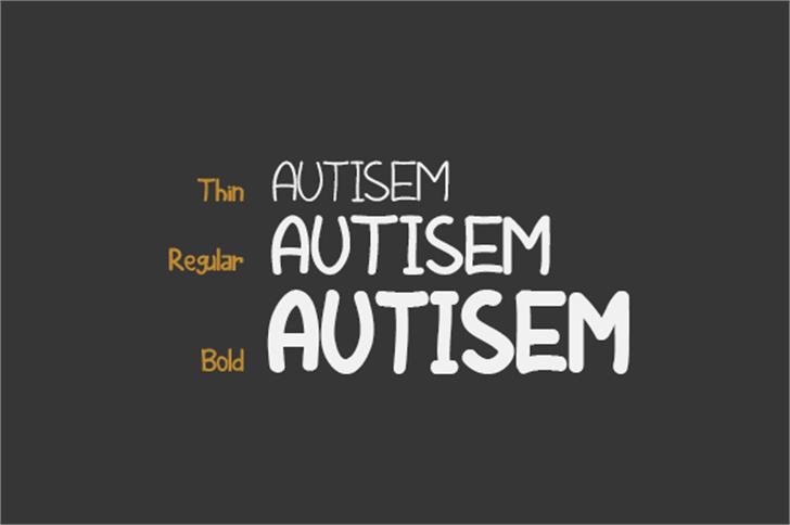 Autisem For Personal Use font插图5