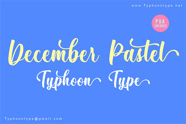 December Pastel – Personal Use font插图