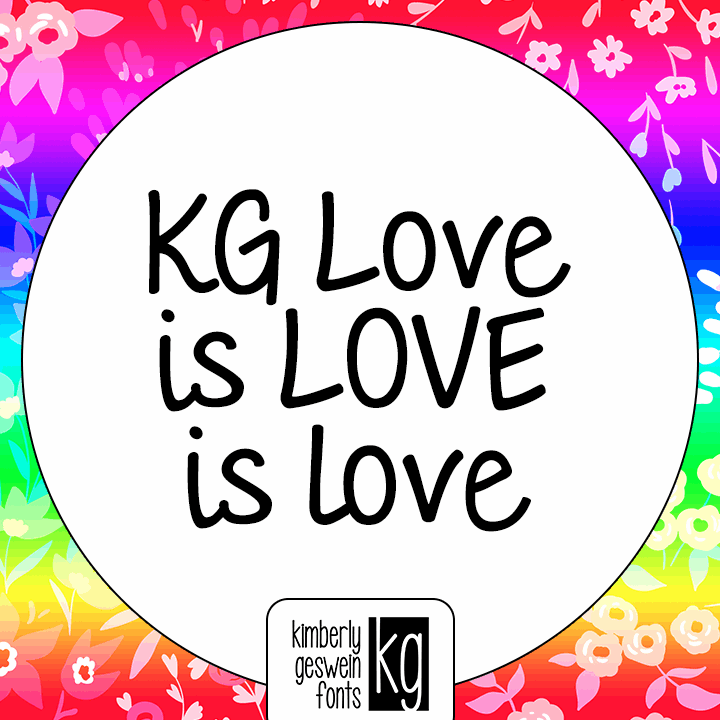 KG Love is LOVE is love font插图
