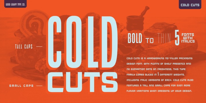 Cold Cuts Font Family插图