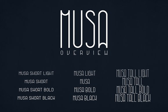 Musa Display Typeface – 12 fonts插图1