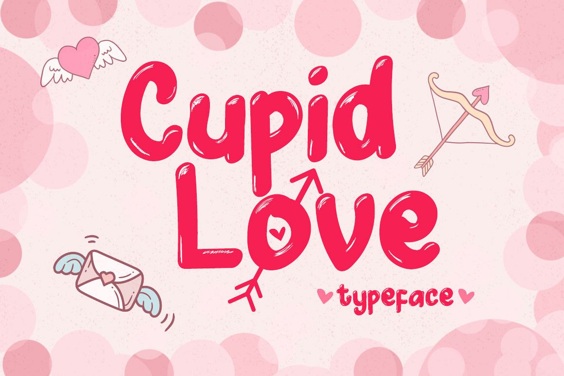 Cupid Love – A Lovely Typeface Regular Font插图