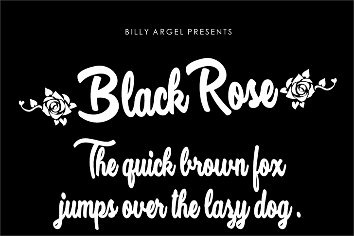 Black Rose Personal Use font插图