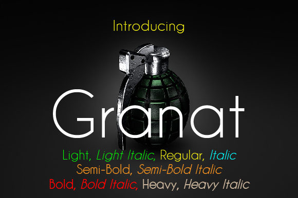 Granat Family Font插图