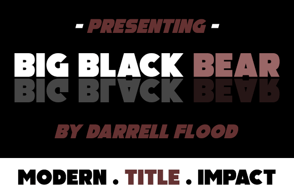Big Black Bear font插图