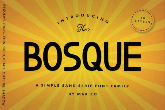 Bosque Family Font插图