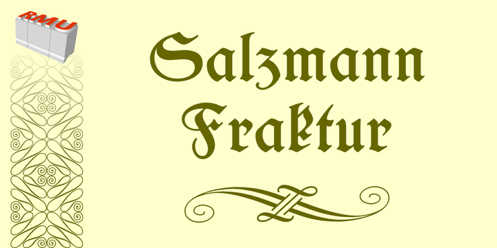 Salzmann Fraktur Font插图