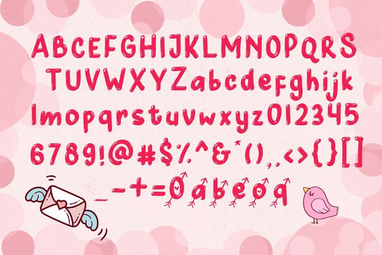 Cupid Love – A Lovely Typeface Regular Font插图2