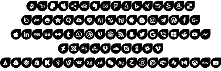 Icons Social Media 12 font插图2