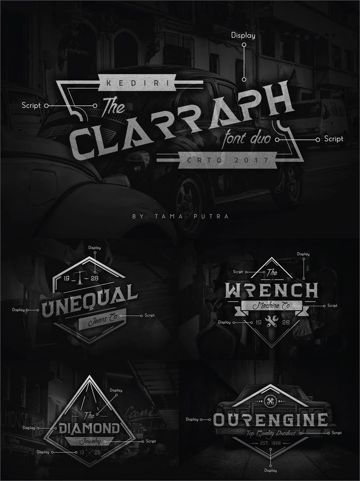 Clarraph Personal Use font插图