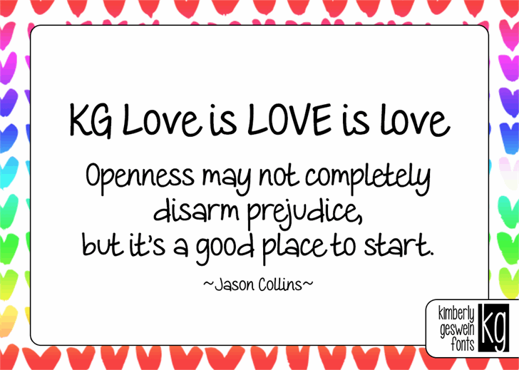 KG Love is LOVE is love font插图2