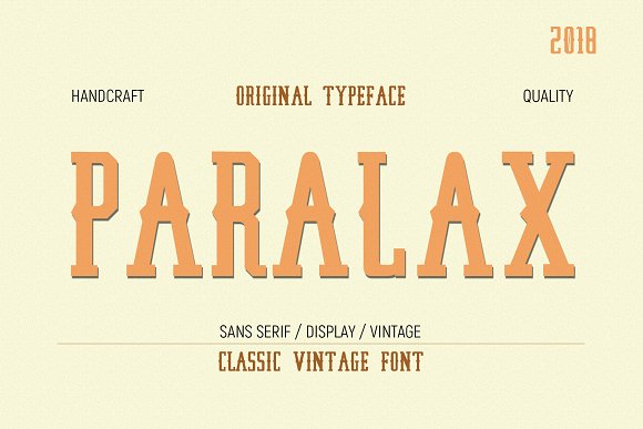 Paralax typeface Font插图