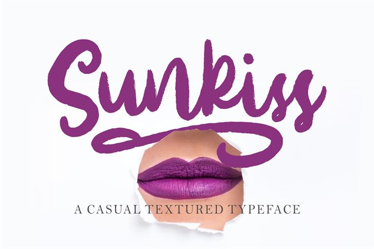 Sunkiss font插图