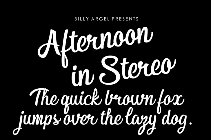 Afternoon in Stereo Personal Us font插图