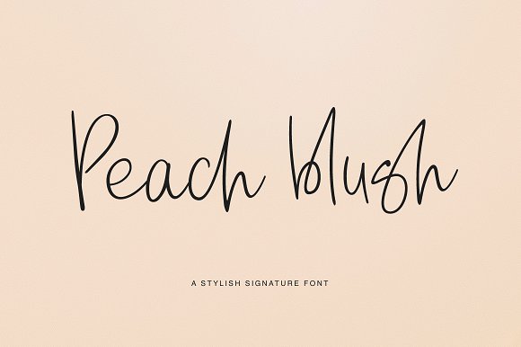 Peach blush Font插图