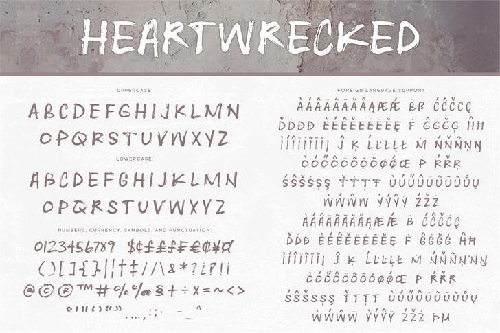 Heartwrecked font插图1