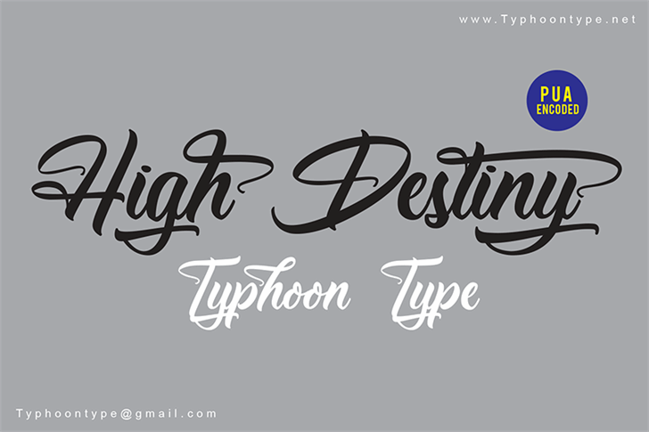 High Destiny – Personal Use font插图