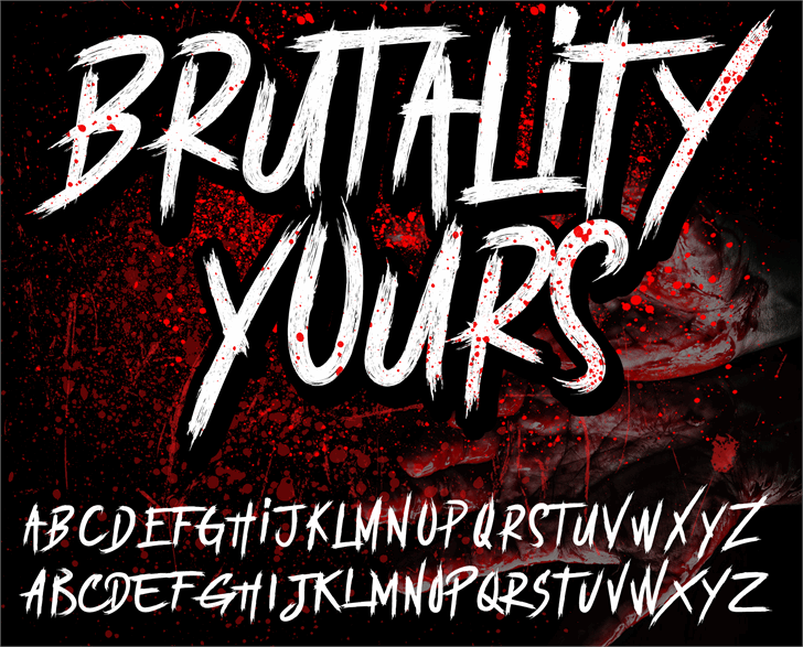 BRUTALItY YOURS  DEMO font插图