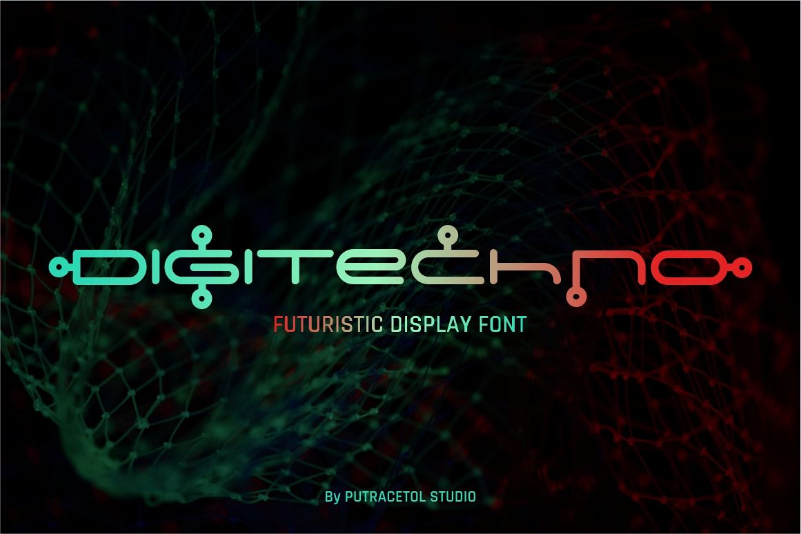 Digitechno – Futuristic Font插图
