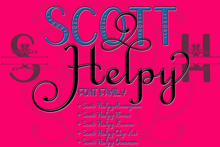 Scott Helpy Big Family Regular Font插图