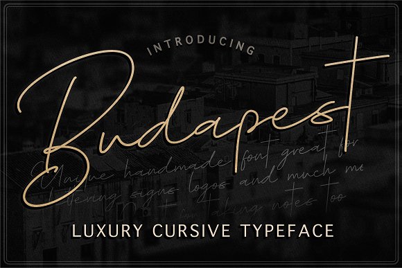 Budapest || Cursive Typeface 3 Fonts插图