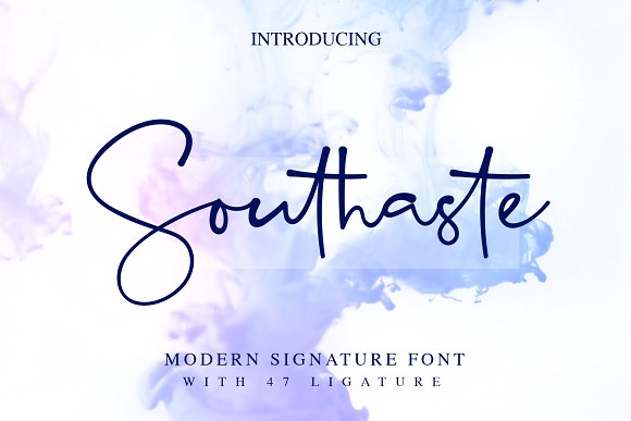 Southaste – a Signature Font插图