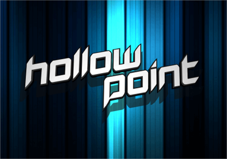 Hollow Point font插图