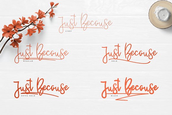 JustBecause font family插图1