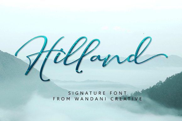 Hilland | Signature Font插图