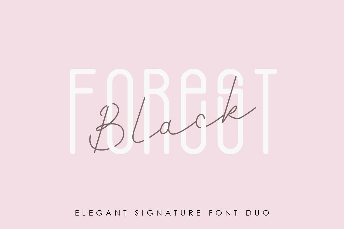 Black Forest l Elegant Font Duo插图