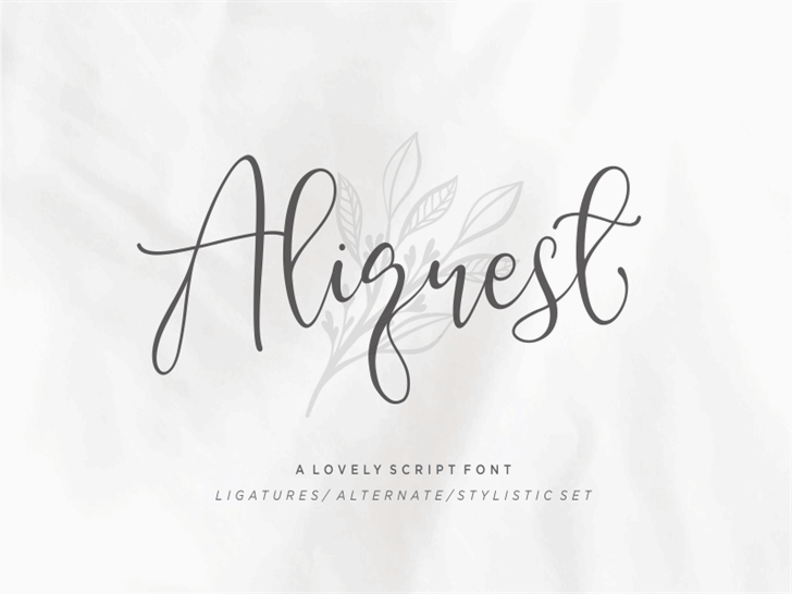Aliquest font插图