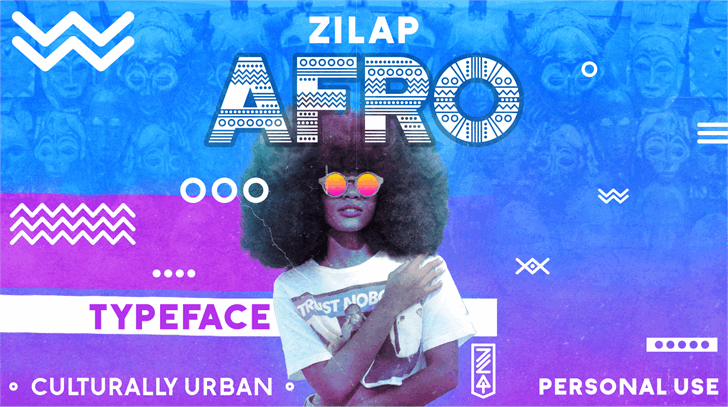 Zilap Afro font插图