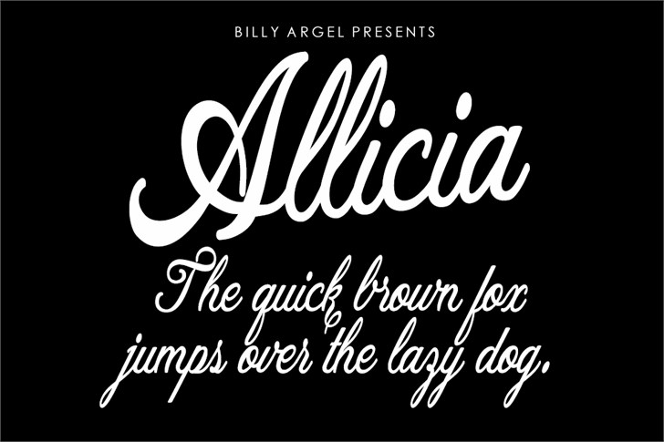 Allicia Personal Use font插图