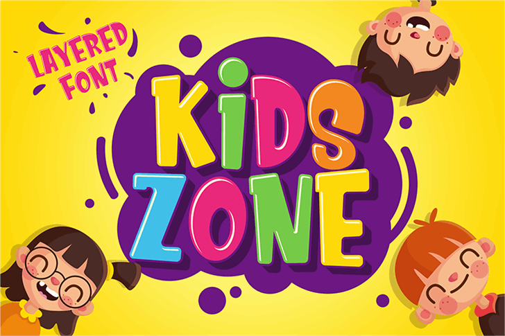 Kids Zone font插图