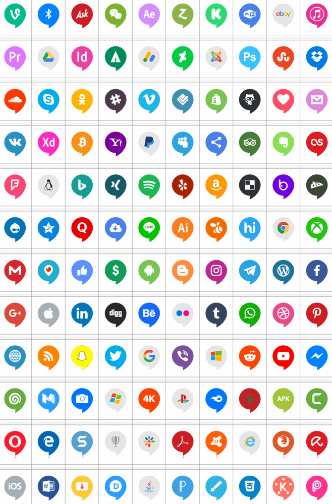 Icons Social Media 14 font插图1