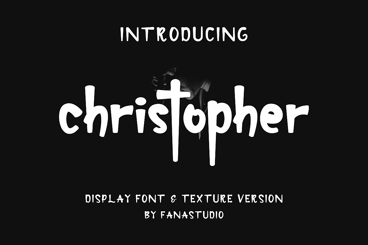 christopher-display font and texture versionRegular Font插图
