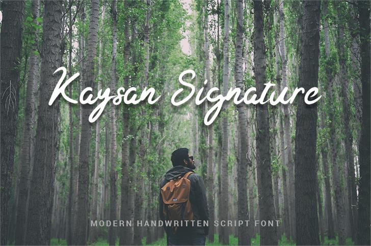 Kaysan Signature font插图
