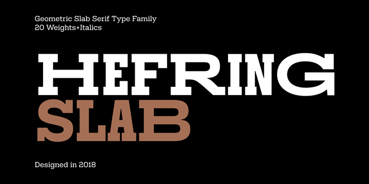 Hefring Slab Font Family插图