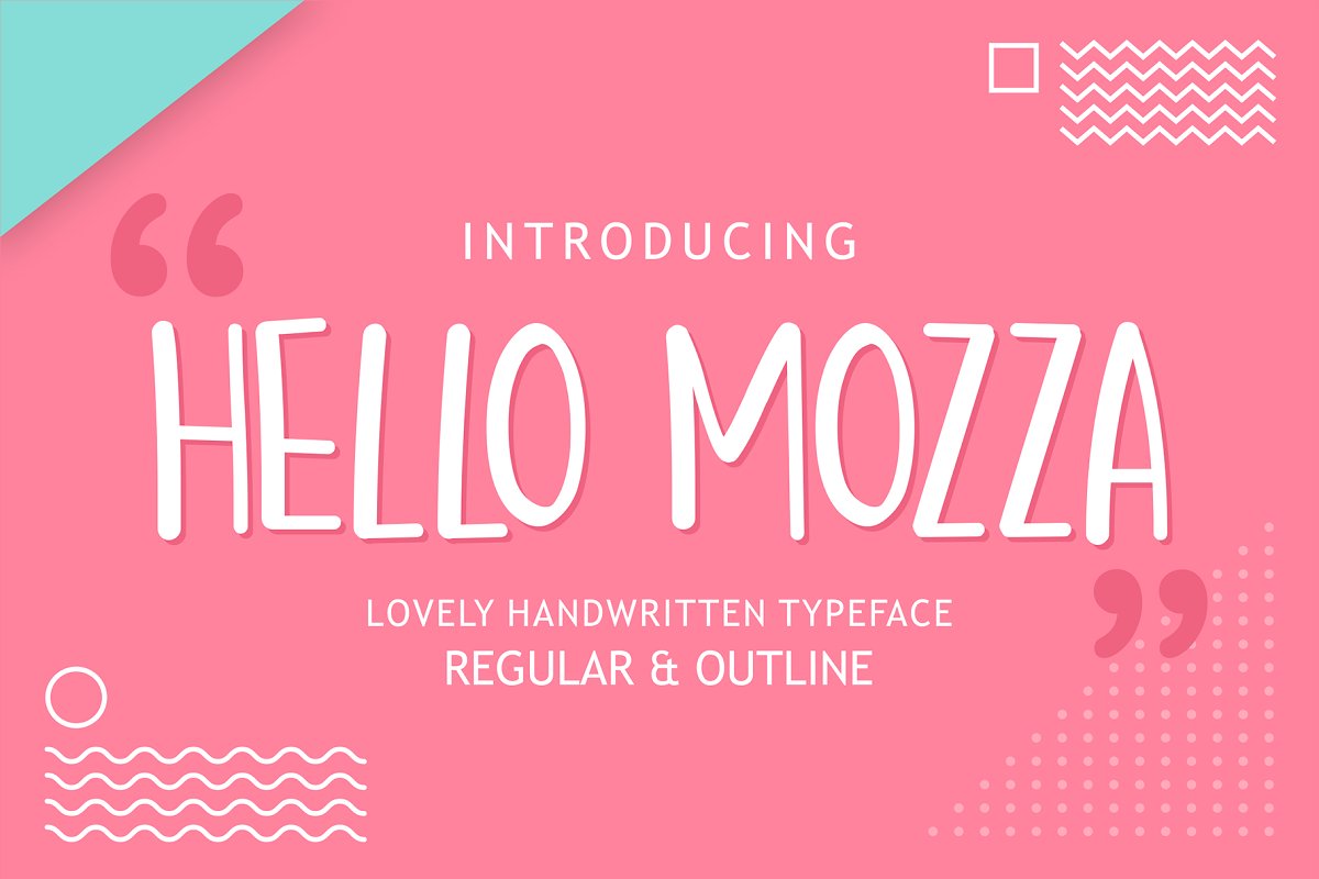 Hello Mozza Font插图