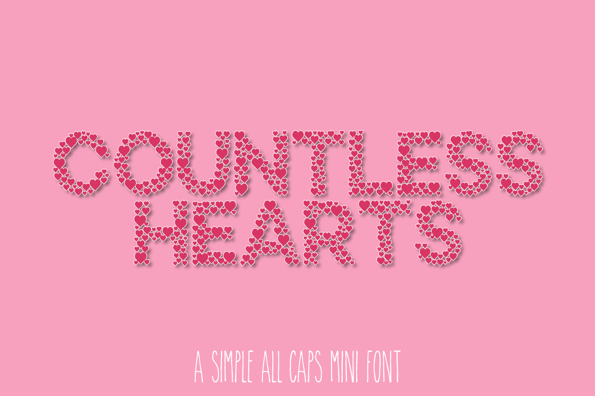 Countless Hearts – A Simple Love Font Regular插图