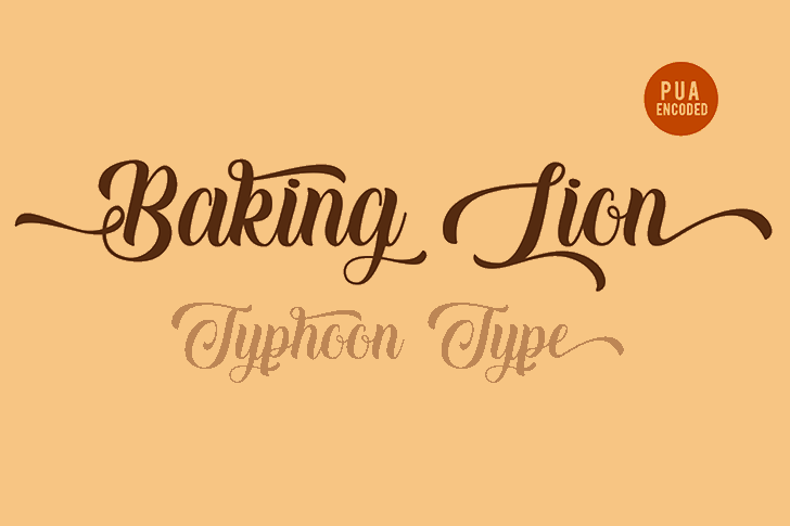 Baking Lion – Personal Use font插图