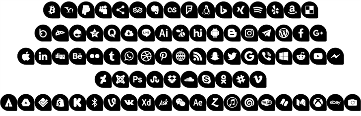 Icons Social Media 13 font插图2