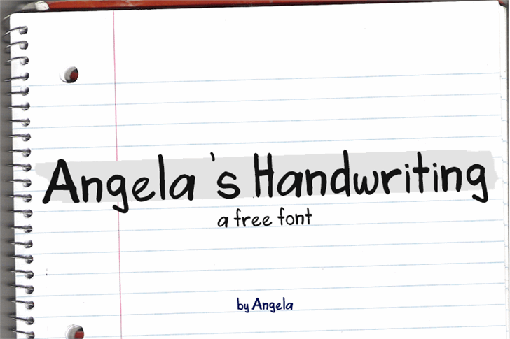 Angela's Handwriting font插图