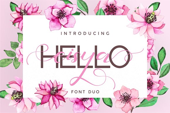 Hello Eisya – Font Duo插图