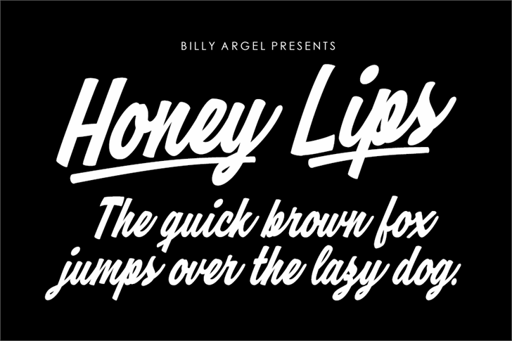 Honey Lips Personal Use font插图