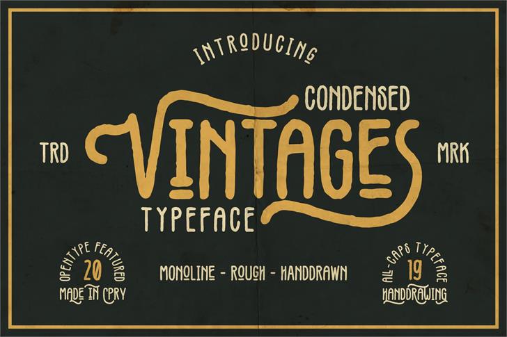 Vintages font插图