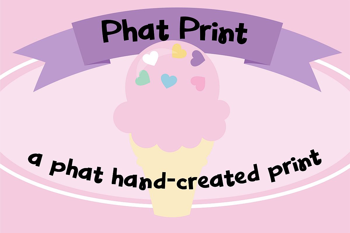 PN Phat Print Regular Font插图
