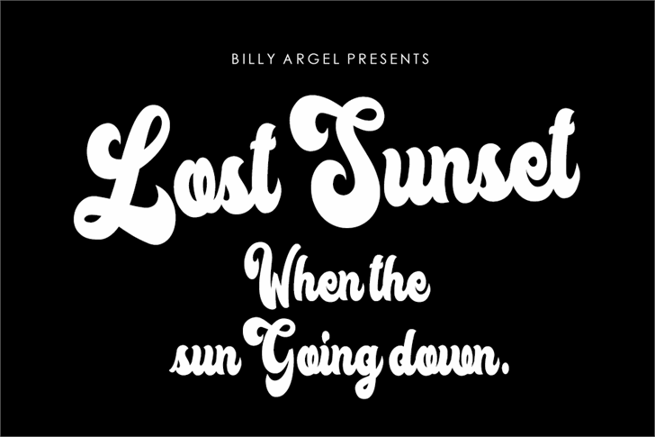Lost Sunset Personal Use font插图